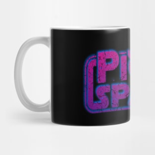 Pigs in Space // Retro Neon Distressed Style Mug